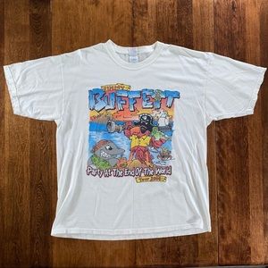 Mens Jimmy Buffet Party at The End of the World Tour 2006 t-shirt white XL